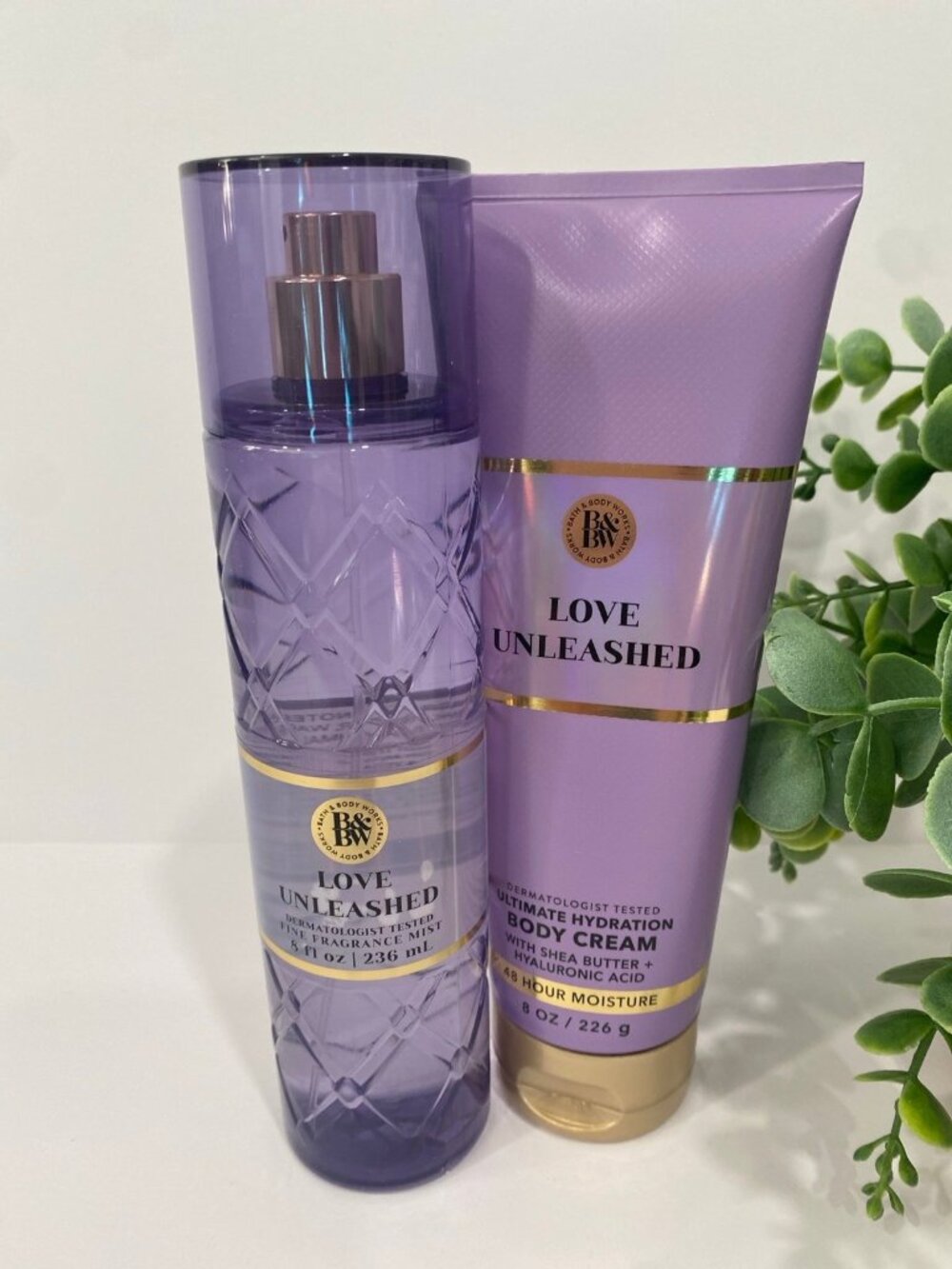 “Love Unleashed” BBW New 2 Pc Everyday Luxuries Body Cream & Fragrance Mist Set